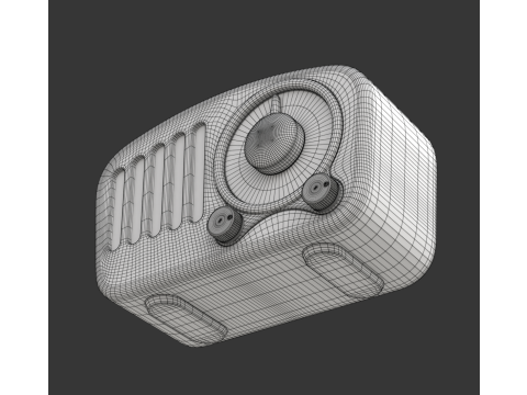 Retro Style Mini Radio 3D Модель