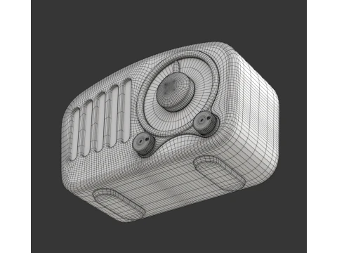 Retro Style Mini Radio 3D Model