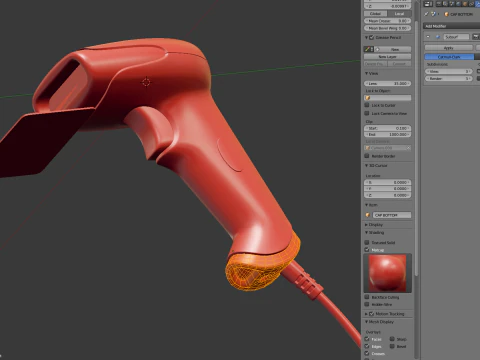 Lettore di codici a barre Modello 3D