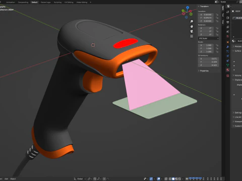 Lettore di codici a barre Modello 3D