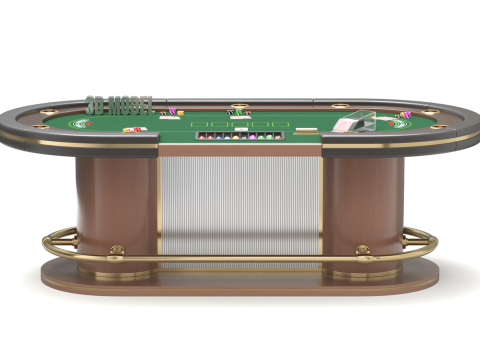 Poker Table Set 3D 模型