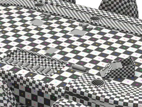 Poker Table Set 3D 模型