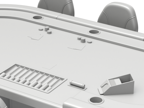 Poker Table Set 3D 模型