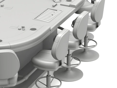 Набір столів для покеру 3D Модель