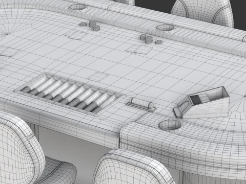 Набір столів для покеру 3D Модель