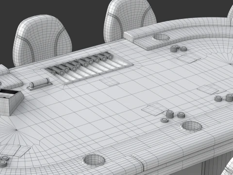 Набір столів для покеру 3D Модель