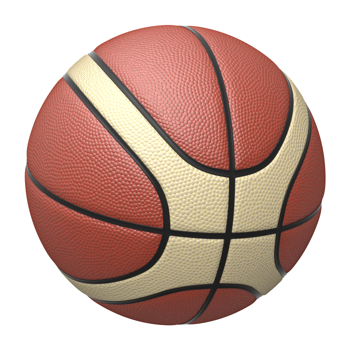 Basketball with two colours 3D Model .c4d .max .obj .3ds .fbx .stl .blend 