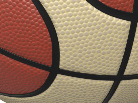 Basketball with two colours 3D 模型