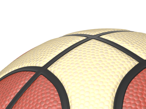 Basketball with two colours 3D 模型