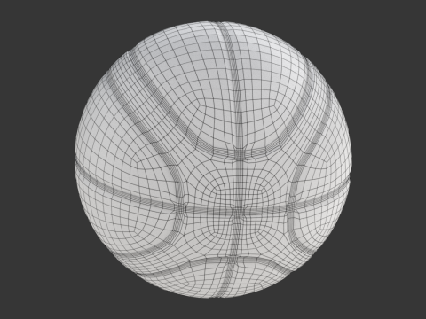 Basketball with two colours 3D 模型