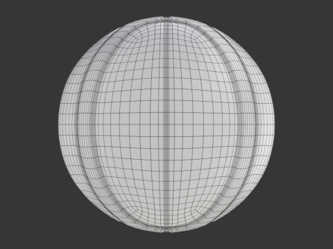 Basketball with two colours 3D 模型