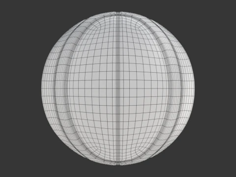 Basketball with two colours 3D Model