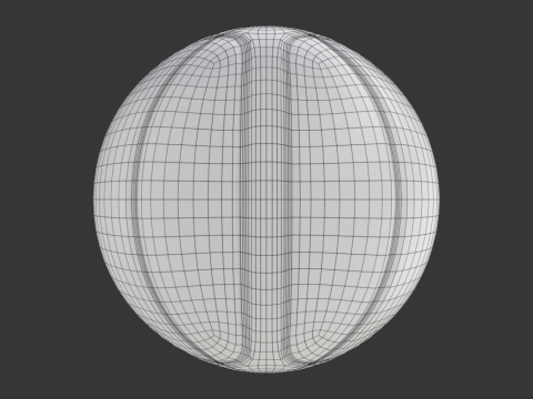 Basketball with two colours 3D 模型