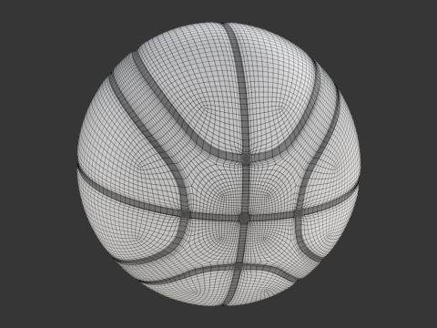 Basketball with two colours 3D 模型