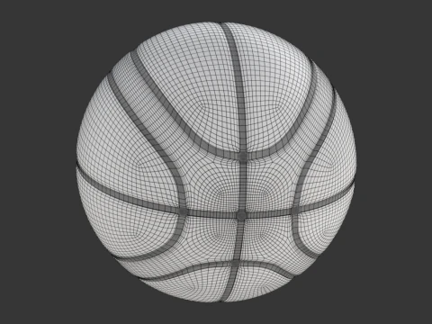 Basketball with two colours 3D Model