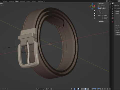 Sk&oacute;rzany pasek Model 3D