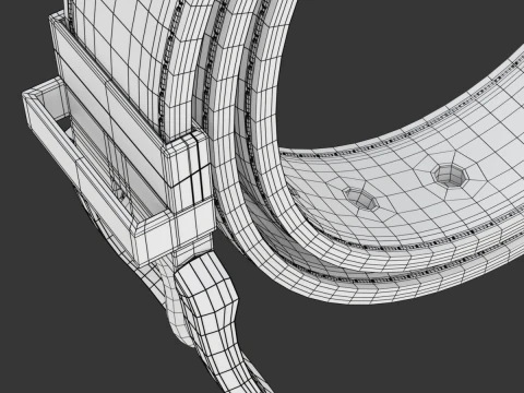 Sk&oacute;rzany pasek Model 3D