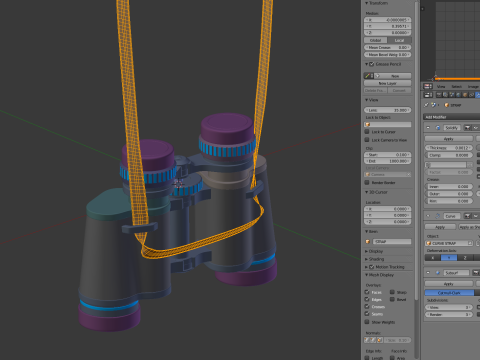 Binoculars Model 3D