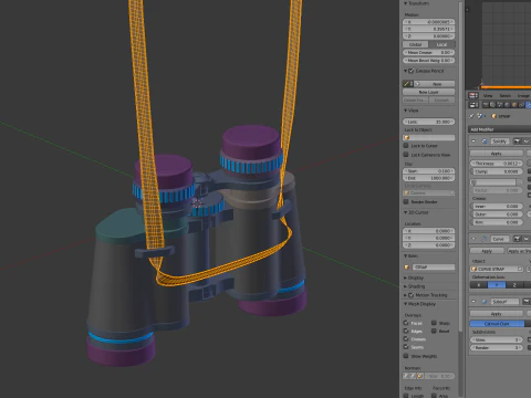 Binoculars 3D Model