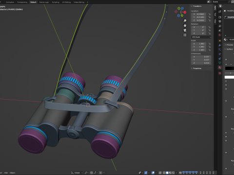 Binoculars Model 3D