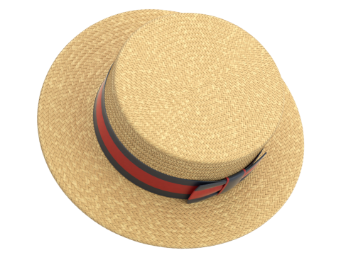 Boater Hat Model 3D