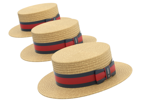 Boater Hat Model 3D