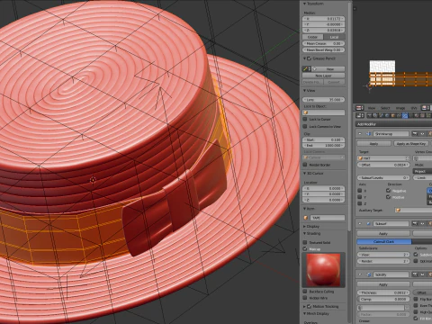 Boater Hat 3D Model