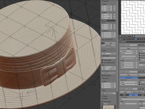 Boater Hat Model 3D