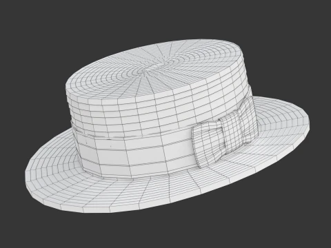 Boater Hat 3D Model
