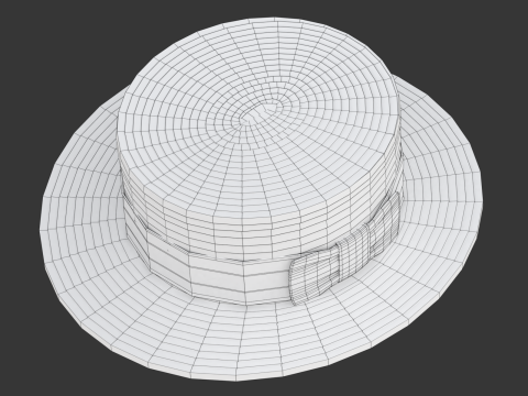 Boater Hat Model 3D