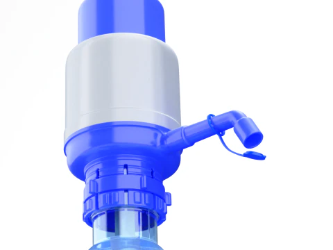 Dispenser Water Bottle with Plastic Pump 3D Model