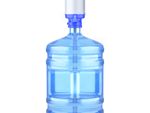 Dispenser Water Bottle with Plastic Pump 3Dモデル