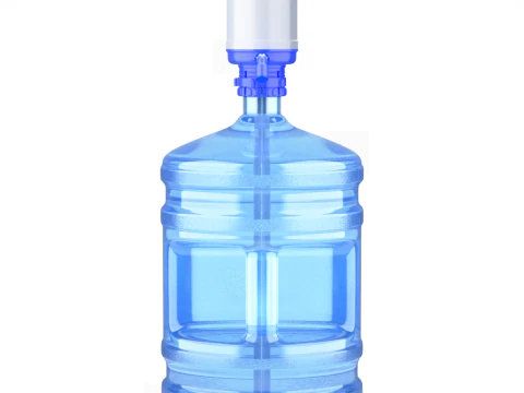 Dispenser Water Bottle with Plastic Pump 3D Model