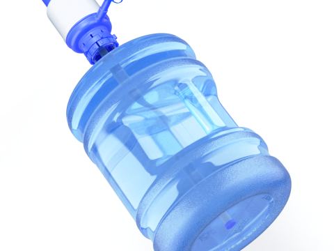 Dispenser Water Bottle with Plastic Pump 3Dモデル