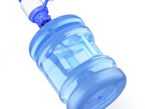 Dispenser Water Bottle with Plastic Pump 3D Model