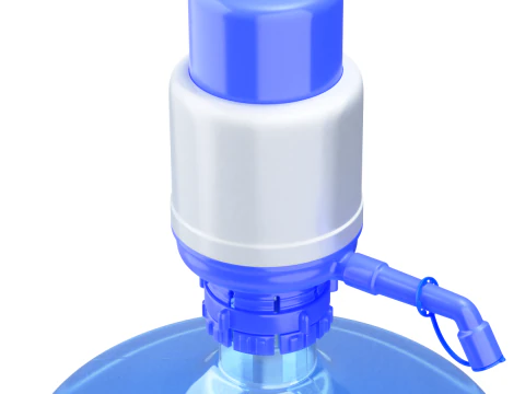 Dispenser Water Bottle with Plastic Pump 3D Model