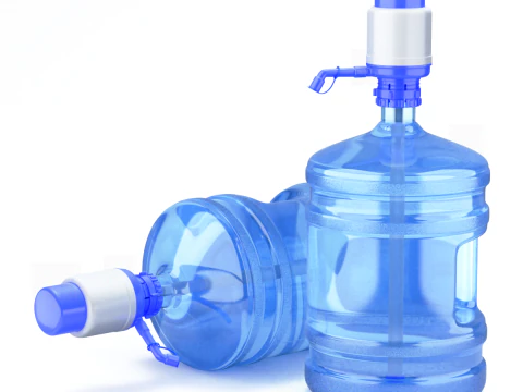 Dispenser Water Bottle with Plastic Pump 3D Model