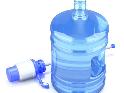 Dispenser Water Bottle with Plastic Pump 3D Model