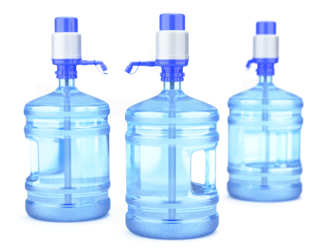 Dispenser Water Bottle with Plastic Pump 3Dモデル