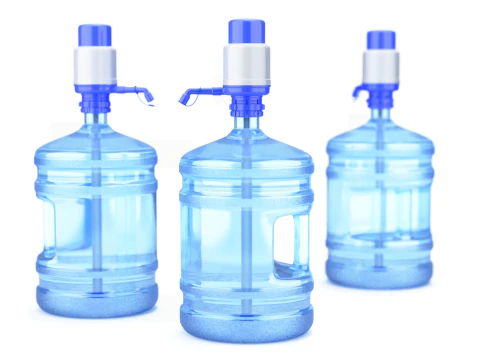 Dispenser Water Bottle with Plastic Pump 3D Model