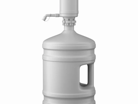 Dispenser Water Bottle with Plastic Pump 3D Model