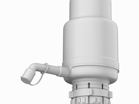 Dispenser Water Bottle with Plastic Pump 3Dモデル