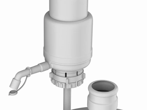 Dispenser Water Bottle with Plastic Pump 3D Model