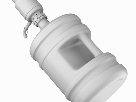 Dispenser Water Bottle with Plastic Pump 3Dモデル