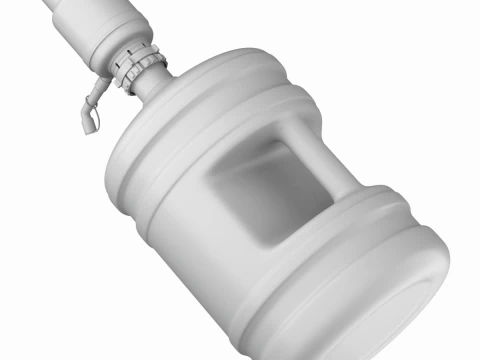 Dispenser Water Bottle with Plastic Pump 3D Model