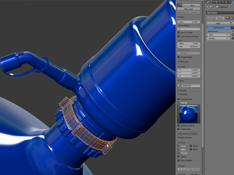 Dispenser Water Bottle with Plastic Pump 3D Model