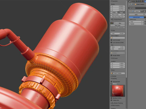 Dispenser Water Bottle with Plastic Pump 3D Model