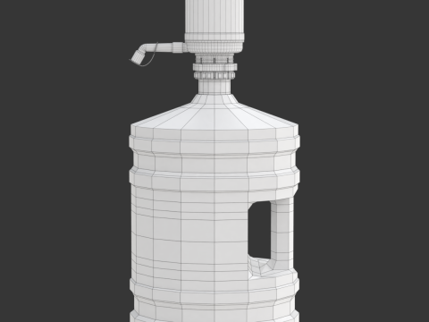 Dispenser Water Bottle with Plastic Pump 3Dモデル