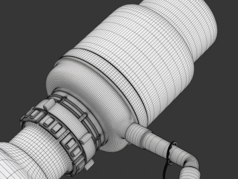 Dispenser Water Bottle with Plastic Pump 3D Model