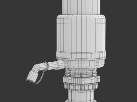 Dispenser Water Bottle with Plastic Pump 3Dモデル